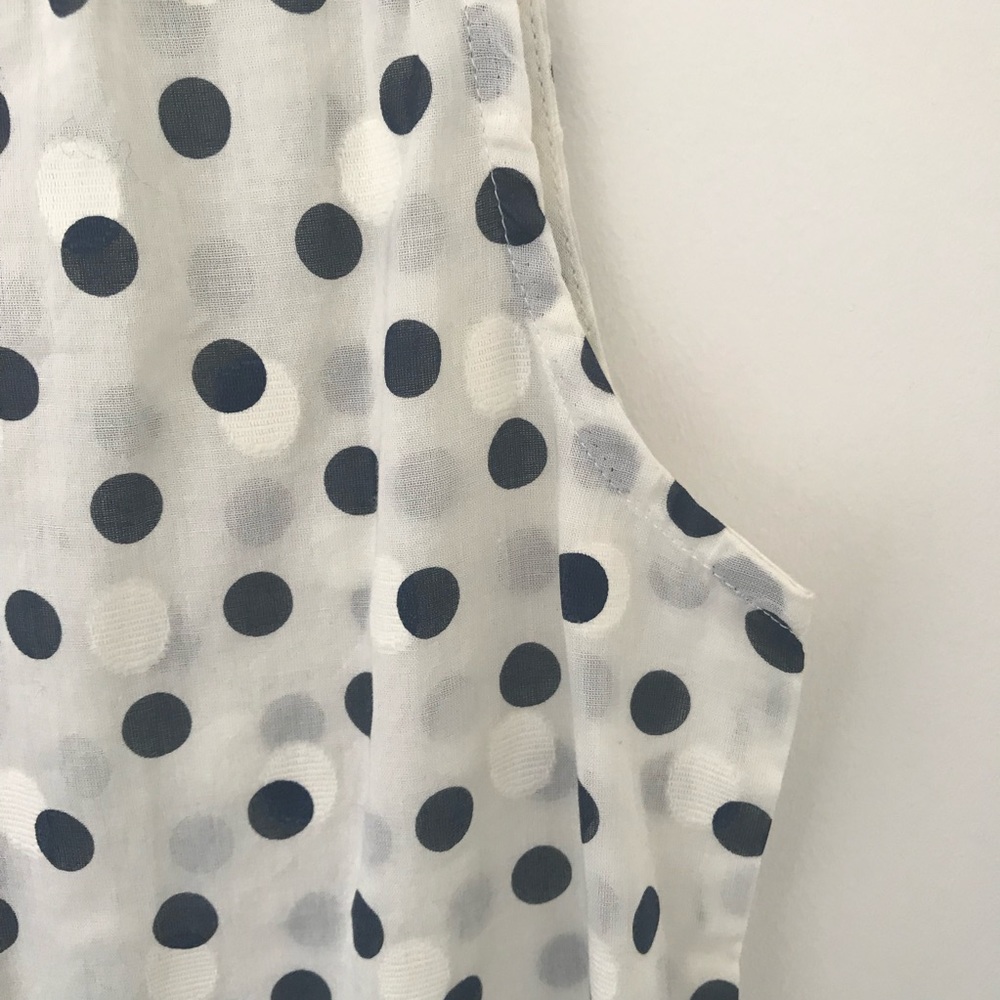 NWT J. Crew Factory black and white polka dot top - Picture 4 of 8